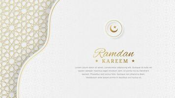 Ramadan Islamic Elegant White Luxury Ornamental Background with Copy Space for Text vector