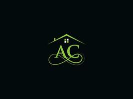 Abstract Ac Logo Letter, building AC Luxury Real Estate Logo For Business vector