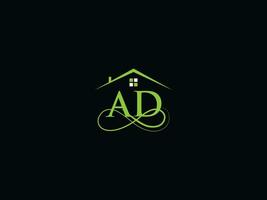 Abstract Ad Logo Letter, building AD Luxury Real Estate Logo For Business vector