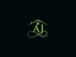 Abstract Aj Logo Letter, building AJ Luxury Real Estate Logo For Business vector