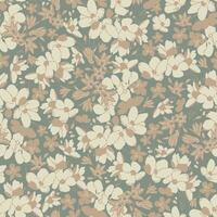 Vector ditsy flower illustration seamless repeat pattern digital artwork