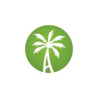 Palm tree summer logo template vector