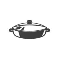 Cocinando maceta icono aislado en blanco antecedentes vector