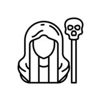 Necromancer icon in vector. Illustration vector