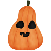 Watercolor Spooky Pumpkin. Halloween Pumpkin png