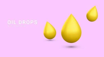 3d realistic oil or honey drops isolated on light background. Industrial and petroleum concept. Vector illustration