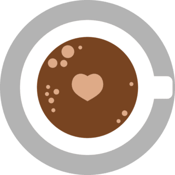 varm kaffe kopp med kärlek hjärta skum klotter ikon png