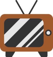 vintage televisão televisão tela com jogar placa ícone png