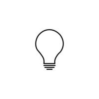 Light Bulb Vector Line Icon. Perfect for web sites, books, stores, shops. Editable stroke in minimalistic outline style