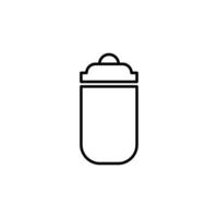 Garbage Can Vector Sign for Shops and Stores. Perfect for web sites, books, stores, shops. Editable stroke in minimalistic outline style