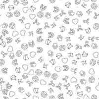 Heart, Paw, Cat and Dog Muzzles Seamless Pattern for printing, wrapping, design, sites, shops, apps vector