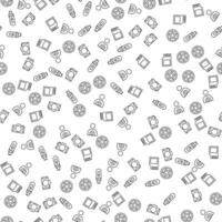 Photographer, Camera, Lens, Flash Cards Seamless Pattern for printing, wrapping, design, sites, shops, apps vector