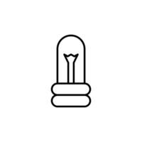 Lamp Vector Linear Symbol. Perfect for design, infographics, web sites, apps.