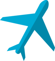 blue airplane symbol icon png