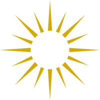 Sol ljus stråle ikon png