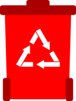 vermelho reciclar bin png