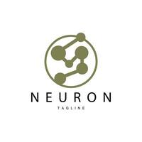 Neuron Logo, Cel Dna Network Vector, And Particle Technology, Simple Illustration Template Design vector