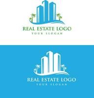 real inmuebles logo diseño. edificio logo diseño. hogar logo diseño. casa logo diseño vector