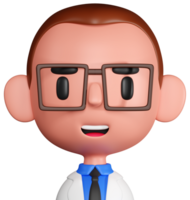 3D rendering male doctor cartoon character illustration 3D icon illustration png