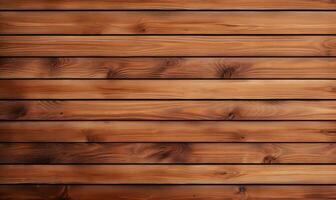 Wood background banner panorama- Brown acoustic panels, wooden boards panel pattern texture AI Generated photo