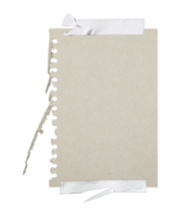 blanco marrón sábana de papel Nota en transparente antecedentes png archivo