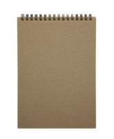 notebook book with a looped spine on transparent background png file