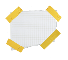 paper has grid lines torn into pieces on transparent background png file