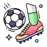 Modern design icon of football kick vector