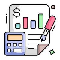 Modern design icon of budget accounting vector