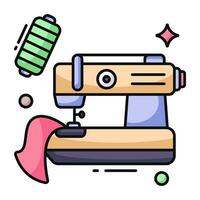 un plano diseño icono de de coser vector