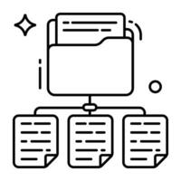 An icon design of folder network vector