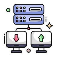 A unique design icon of server network vector