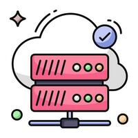 An icon design of cloud server vector