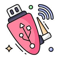 un diseño de icono de usb inteligente vector