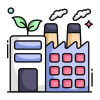 Perfect design icon of eco factory vector