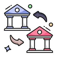 A unique design icon of bank transfer vector