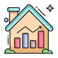 An icon design of property analytics vector