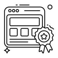 Vector design of awarded website
