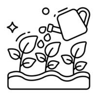 An icon design of watering can vector