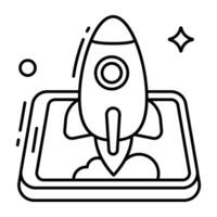 Perfect design icon of mobile startup vector