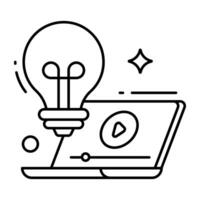 Trendy vector design of video tutorial