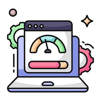 Modern design icon of web speed optimization vector