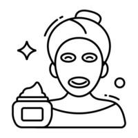 un hermosa diseño icono de facial máscara vector