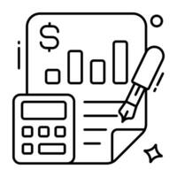 Modern design icon of budget accounting vector