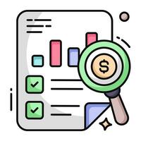 Editable design icon of data analysis vector