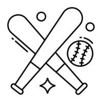 Editable design icon of baseball vector