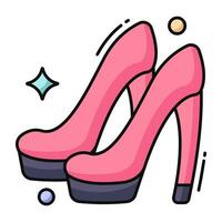 A beautiful design icon of heels vector