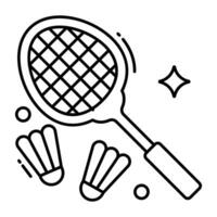 Trendy vector design of badminton