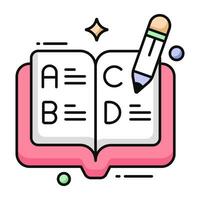 Trendy vector design of book writing