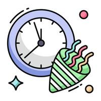 A unique design icon of party timer vector